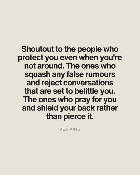 Tag someone below who, despite their own shortcomings, has always been there to support you, defend your name, and bring out the best in you. You’re a real one 🤍👇🏽⁣⁣ ⁣ How someone acts, speaks, and feels about you behind your back is much more telling of them and your relationship than how they are to your face. Fortunately, the signs of loyalty, integrity, and trust, or a lack thereof, are easy to spot if you know what to look for.⁣⁣⁣ ⁣ People who protect your energy when you’re not around a... Respect Your Boundaries, Name Quotes, Protect Your Energy, Spiritual Words, Word Pictures, Rise Above, Real One, Tag Someone, Hold You