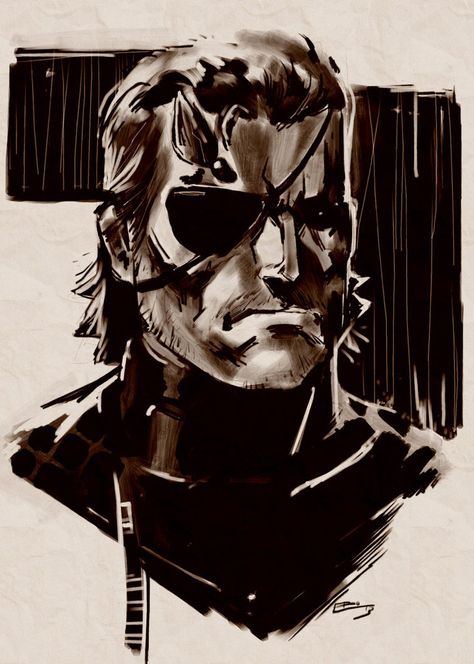 Mgs Art, Kuvshinov Ilya, Metal Gear Solid Series, Venom Snake, Mgs V, Phantom Pain, Kojima Productions, Gear Art, Big Boss