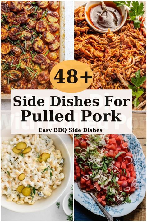 Looking for the perfect side dishes for pulled pork? Try these amazing recipes that pair perfectly with your BBQ pulled pork. From coleslaw and baked beans to cornbread and mac and cheese, these sides will make your meal complete. Easy to prepare and delicious, these side dishes will have everyone coming back for seconds. Click to see the recipe for side dishes for pulled pork. Pulled Pork Meals Sides, Sides With Pulled Pork, Side Dishes For Pulled Pork, Sides For Pulled Pork, Pulled Pork Side Dishes, Pulled Pork Sides, Smoked Baked Beans Recipe, Recipe For Pulled Pork, Pork Side Dishes