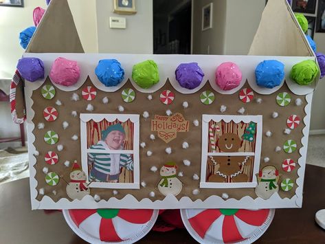 Kids Polar Express Box Car, Christmas Train Cardboard Box Diy, Polar Express Box Car Ideas, Polar Express Train Box Car Ideas, Box Car Ideas, Train Box Car, Cardboard Box Car, Room Parent, Cardboard Car