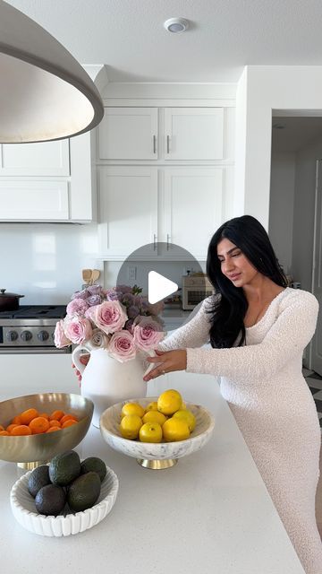 Maryam on Instagram: "KITCHEN RESET + REFRESH• my most favorite time of the week/month. Pantry re-stock, Fresh Flowers, Drawer Organization, Clean Countertops, + Fresh Fruits + Veggies ready to go. 🧽🌷🍋

Any spaces you’re working on organizing in the kitchen that i can help with? Or Show you what i have going on for some inspo? Let me know and ill share that one next 🤍

Pantry organizers + dinner plates: 
-linked on storefront (link in bio) 

Happy reset + refresh week! 

#kitchen #home #restock #flowers #clean #cleaning #dishes #pantry #fruits #vegetables #flour #rice #lemon #avocado #cooking #foodblogger #food #athome" Dishes Pantry, Rice Lemon, Clean Countertops, Bio Happy, Instagram Kitchen, Drawer Organization, Clean Cleaning, Pantry Organizers, Fruit Storage