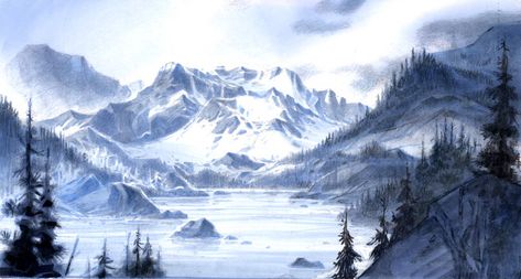 Art of Brother Bear Fantasy Tundra, Spirit Background, Fantasy Locations, Frozen Tundra, Arctic Landscape, The Long Dark, Arctic Tundra, Brother Bear, Art Landscapes