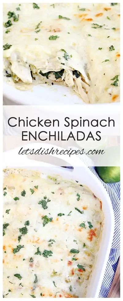 Chicken Spinach Enchiladas, Chicken And Spinach Enchiladas, Spinach Enchiladas, Chicken Enchilada Skillet, Green Chile Sauce, Cilantro Chicken, Chile Sauce, Chicken Spinach, Chicken Enchilada Casserole