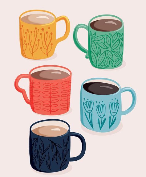 Sam Osborne Illustration ✏️ on Instagram: “Drinking tea while drawing tea... - - - - - - - - - - - - - - - - - - #tea #teaaddict #cupoftea #mug #mugshot #sketching #affinitydesigner…” Coffee Mug Drawing, Mug Illustration, Mug Drawing, Paper Doll House, Air Dry Clay Projects, Affinity Designer, Mug Shots, Clay Projects, Drinking Tea