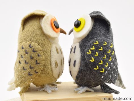 Owl Pattern Tutorial, Felt Owl Pattern, Owl Sewing Patterns, Owl Sewing, Needle Felted Owl, Felt Toys Patterns, Felt Owls, Hand Sewing Projects, Felt Owl