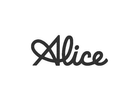 Alice Script #goashape Monoline Script Font, Modern Script Logo, Alice Name Tattoo, Script Font Logo, Alice Name, Script Logotype, Name Typography, Script Logo Design, Best Free Script Fonts