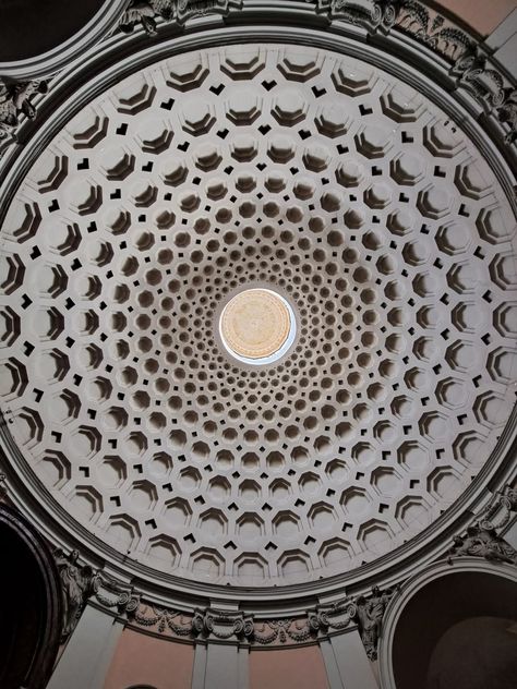 San Bernardo alle Terme is a Baroque church built on (within, actually) the remains of a circular tower originally from the perimeter wall of the Baths of Diocletian. Perimeter Wall, Baroque Church, Rome, Tower, Building, Wall