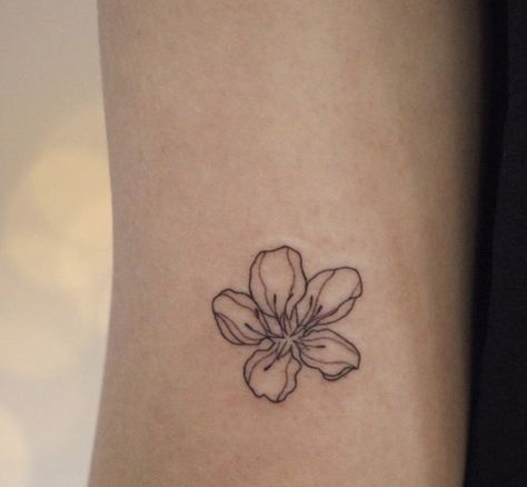 Vietnamese Mai Flower Tattoo, Ilima Flower Tattoo, Filipino Sampaguita Tattoo, Sampaguita Tattoo Minimalist, Bauhinia Flower Tattoo, Waist Flower Tattoo, Gumamela Tattoo, Bauhinia Tattoo, Sampaguita Flower Tattoo Philippines