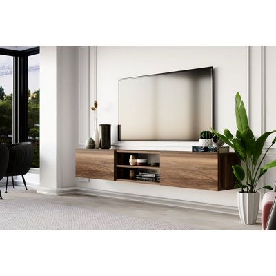 Shelves Under Tv Mounted Tv, Floating Shelf Under Tv Mounted Tv, Floating Shelf Under Tv, Floating Tv Shelf, Modern Tv Wall, Floating Tv Stand, Shelf Floating, Floating Tv, Storage Credenza