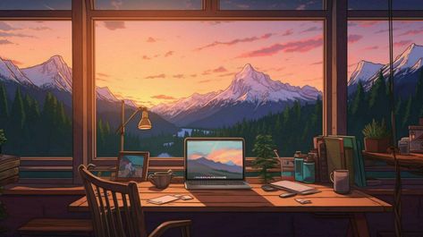 Lo-fi Wallpaper, Pc Desktop Wallpaper, Fantasy Rooms, Beautiful Art Paintings, Cute Desktop Wallpaper, Motivational Wallpaper, Macbook Wallpaper, Aesthetic Desktop Wallpaper, Cityscape Photos