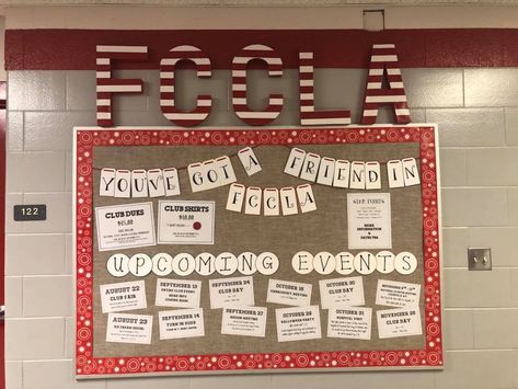 School Spirit Bulletin Boards High, Fcs Bulletin Boards Middle School, Family And Consumer Science Bulletin, Fcs Bulletin Boards High School, Fccla Bulletin Boards, School Spirit Bulletin Boards, Fccla Ideas, Fascinating Womanhood, Meeting Poster