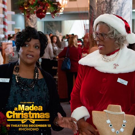 Caption this!  Madea is known for her sharp wit!  What do you think she is saying in this picture!  Comment below!  #HoHoHo Madea Christmas Movie, Madea Meme, Madea Humor, Madea Christmas, Madea Quotes, Madea Movies, Christmas Trailer, Madea Funny Quotes, Tyler Perry