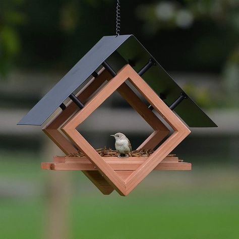 Modern Bird Feeders, Wood Bird Feeder, Modern Birdhouses, Wooden Bird Feeders, Bird House Feeder, Wild Bird Feeders, Modern Birds, Diy Bird Feeder, Diy Birds