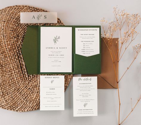 Sage Wedding Invite, Pocketfold Invitations, Pocket Invitation, Sage Wedding, Word Fonts, Pocket Wedding Invitations, Beautiful Stationery, Wedding 2025, Wedding Invite