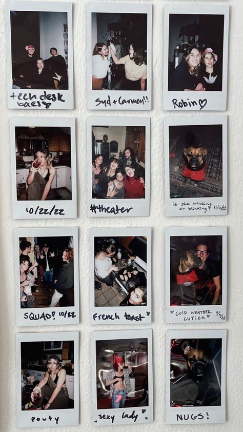 # #polaroidwall #fricool #coolfriends # #aesthetic Polaroid Collection, Polaroid Visitor Wall, Photo Collection, Polaroid Pictures Display, Instax Mini Ideas, Polaroid Picture Frame, Picture Room Decor, Polaroid Template, Polaroid Wall