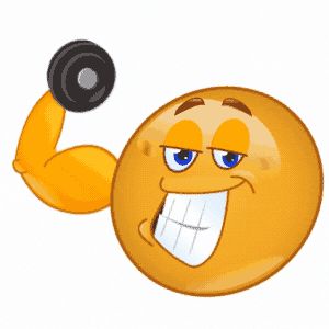 Pumping Iron - Facebook Symbols and Chat Emoticons Gym Emoji, Japanese Emoji, Emoji Signs, Middle Finger Emoji, Facebook Emoticons, Animated Smiley Faces, Animated Emojis, Free Emoji, Emoticon Faces