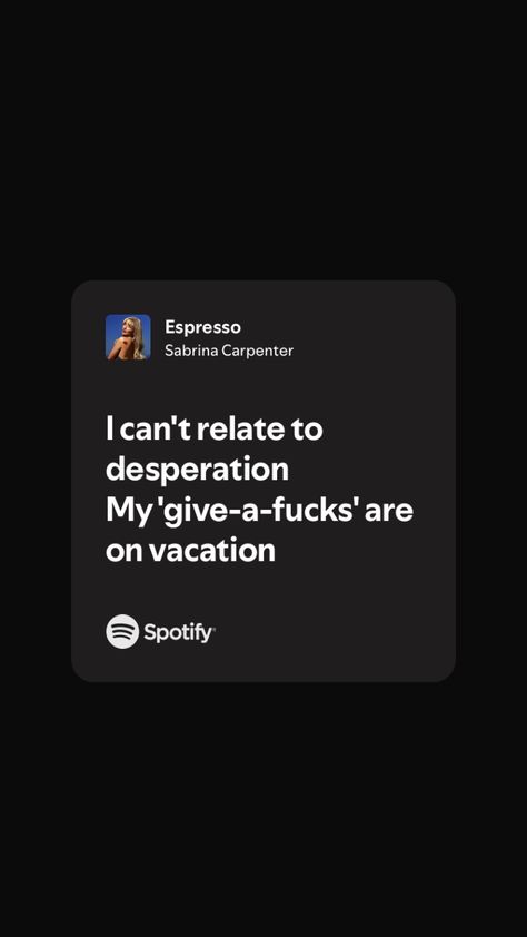 spotify lyrics | espresso by sabrina carpenter | 
#music #spotifylyrics #spotify #lyrics Espresso Lyrics, Sabrina Carpenter Music, Widget Aesthetic, Spotify Lyrics, Classical Music, Sabrina Carpenter, Music Artists, Espresso, Collage