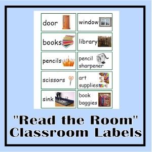 Read the Room classroom labels - great for home or school.  Print in color and laminate for durability.  Designed to assist emerging readers and English language learners to acquire new words.  Also work great as flashcards with visuals. Labels For Classroom, Preschool Labels, Free Classroom Printables, Read The Room, Teaching English Language Learners, Environmental Print, Ell Students, Esl Classroom, Classroom Labels