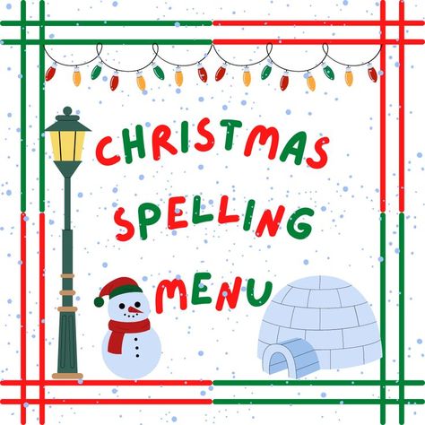 This Christmas spelling menu activity pack includes six Christmas-themed spelling activities! Christmas Spelling Activities, Spelling Menu, Activities 2nd Grade, Spelling Word Activities, Menu Printable, Spelling Activities, Christmas Activities For Kids, Spelling Words, Word Activities