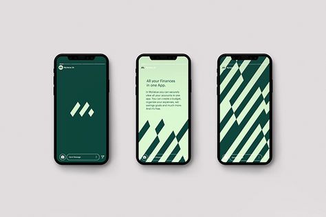 Dark Green Graphic Design, Green And Black Branding, Pillar Branding, Finance Design, Company Core Values, Open Banking, Green Branding, Bank Branding, Minimal Modern Design