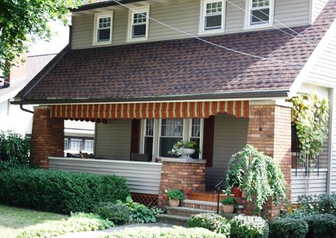 Porch Valance, Front Porch Curb Appeal, Residential Awnings, Porch Awning, Party Tents, Sacred Garden, Porch Doors, Door Awnings, Party Tent