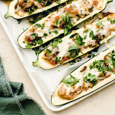 Misfit Market, Misfits Market, Zucchini Boat Recipes, Bowls Recipes, Stuffed Zucchini Boats, Mushroom Stuffed, Stuffed Zucchini, Modern Mediterranean, Zucchini Boats