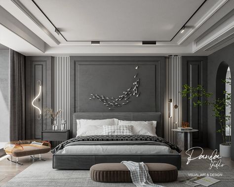 Bedroom Wall Designs Modern Bedroom Wall Designs Modern, Classical Bedroom, Bedroom Designs For Couples, Stylish Bedroom Design, Hotel Room Design, Bedroom Wall Designs, Cottage Interior, Wall Designs, Luxury Bedroom Master