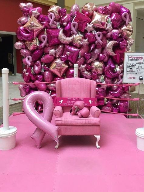 Ribbon Balloon, Survivor Party, Booth Props, Awareness Ribbons, Pink Ribbon, Balloon Decorations, Photo Booth, Motion, Balloons