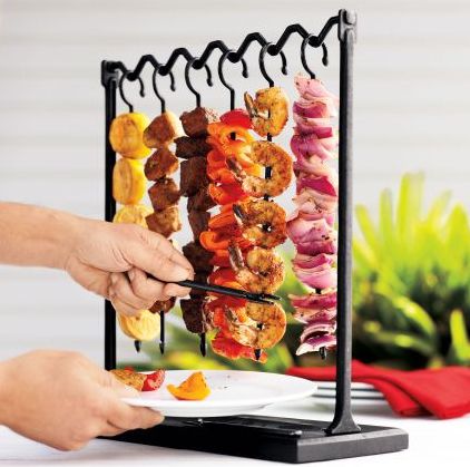 What could be better for entertaining than a SKEWER STATION by one of my favorite stores, Sur La Table!  I love the idea of allowing guests to choose their favorites from grilled meats, veggies, fruits etc! Grilled Meat, Skewers, Finger Food, Kitchen Stuff, Cool Ideas, Cool Products, Good Ideas, Yummy Dinners, Cool Kitchens