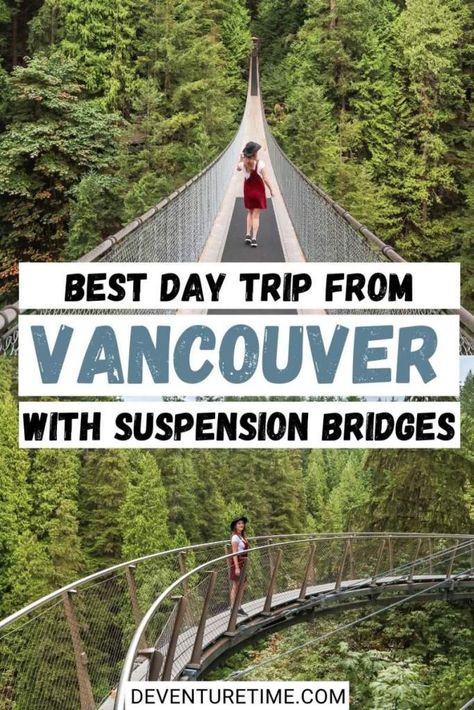 Vancouver Road Trip, Suspension Bridge Vancouver, Canadian Travel Destinations, Inuit Culture, Vancouver Vacation, Vancouver Trip, Lynn Canyon, Places To Visit In Canada, Capilano Suspension Bridge