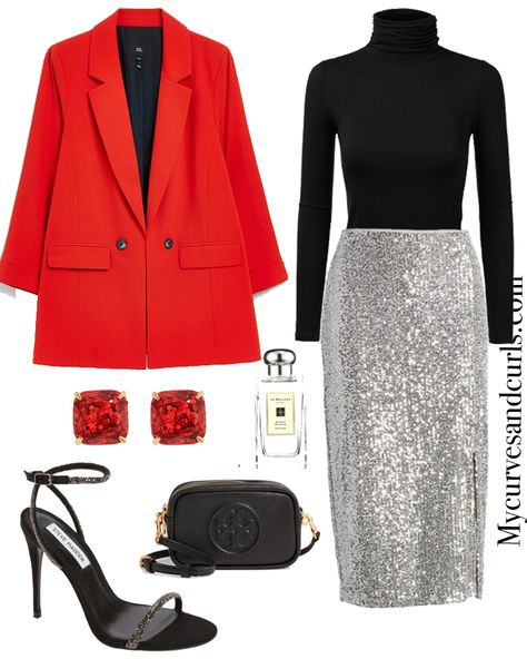 Holiday Office Party Outfit Plus Size, Holiday Party Looks 2024, Christmas Luncheon Outfits, Christmas Party Outfits Curvy, Christmas Work Outfits Women, Work Christmas Party Outfit Classy, Plus Size Christmas Outfit Party, Christmas Outfit Curvy, Christmas Outfit Plus Size