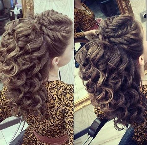 Shower Hairstyles, White Hairstyles, Curly Hair Style, Dresses Couture, Guest Hair, Quinceanera Party, Style Star, Afro Hair, Easy Hair