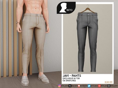 The Sims Resource - Javi (Pants) Cas Background, Ts4 Clothes, Sims 4 Men Clothing, Sims 4 Male Clothes, Sims 4 Cheats, Sims 4 Piercings, Sims 4 Traits, Sims Clothes, Sims Free Play