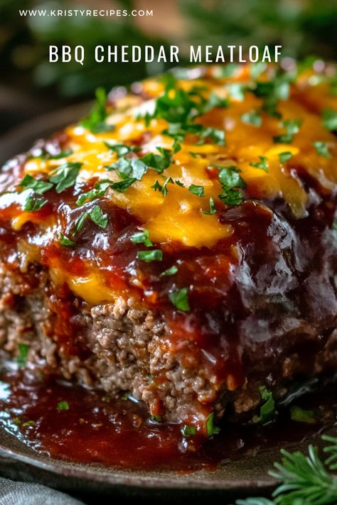 A hearty and savory BBQ Cheddar Meatloaf that’s easy to make and full of flavor! Make this for your next dinner, and serve with mashed potatoes or veggies. #CheddarMeatloaf #BBQRecipes #QuickDinner #MeatloafLovers Meatloaf And Sides, Dutch Oven Meatloaf Recipes, Meatloaf Variations, Bbq Cheddar Meatloaf, Amish Meatloaf Recipe, Amish Meatloaf, Cheddar Meatloaf, Southern Meatloaf, Barbecue Meatloaf