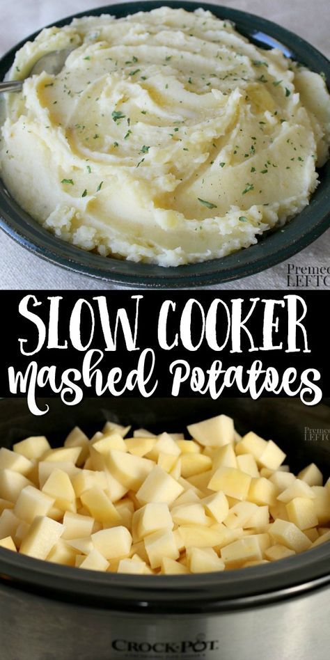 Easy Slow Cooker Mashed Potatoes Recipe. How to make a large batch of mashed potatoes in a Crock-Pot. It's so easy! Cook and mash in the slow cooker, no draining required! Serve from the slow cooker and you have one less dish to clean. Slow Cooker Mashed Potatoes, Holiday Meal Prep, Buttermilk Mashed Potatoes, Chili Cheese Burger, Crockpot Mashed Potatoes, Chili Burger, Crock Pot Potatoes, The Magical Slow Cooker, Best Mashed Potatoes