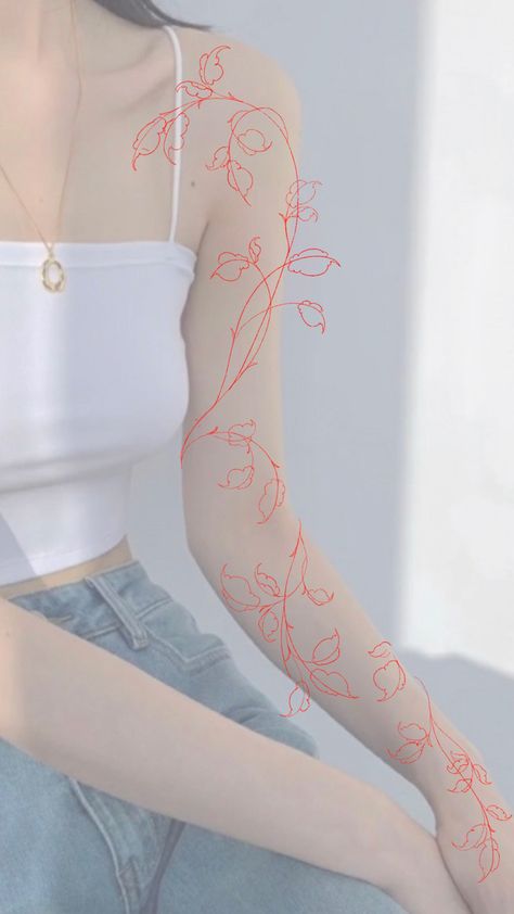 Minimalist Tattoo Leg Women, Tattoo Brazo Mujer, Earthy Tattoos, Father Tattoos, Flower Tattoo Arm, Vine Tattoos, Tattoo Desings, Tattoo Project, Subtle Tattoos