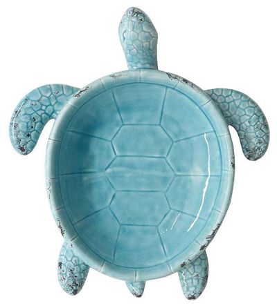 Show off a little shoreside style with this Ceramic Turtle Dish. Measures 14". $50 Sale $25. Buy here. Creative Ceramics, Ceramic Turtle, Clay Making, Turtle Decor, Sculptures Céramiques, Turtle Love, Ceramic Ideas, Pottery Classes, Ceramic Animals