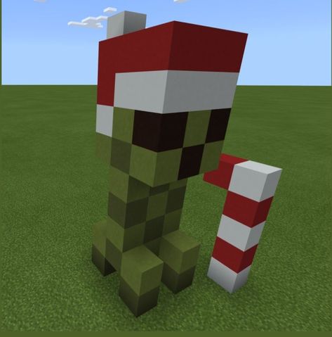 Minecraft Creeper Build, Christmas Ideas Minecraft, Minecraft Mini Builds Ideas, Minecraft Christmas Building Ideas, Christmas Minecraft Ideas, Minecraft Christmas Village, Minecraft Christmas Decorations, Minecraft Winter Builds, Minecraft Cute Ideas