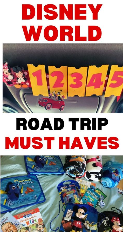 Are you planning a road trip to Disney World or Disneyland? We traveled over 20 hours and these are some of my best tips for you to have a great DIsney Road trip! Drive To Disney World Road Trips, Road Trip To Disney World, Disney Road Trip Ideas For Kids, Road Trip Basket, Roadtrip With Kids, Car Ride Activities, Trip Countdown, Road Trip Entertainment, Road Trips With Kids