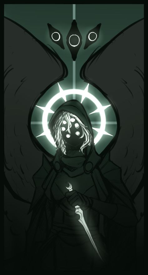 Wasn’t the first angels usually said to humans, “DO NOT BE AFRAID.” @sosthemortalcoil God Like Beings Art, Evil Angel Character Design, Scary Angel Art, Evil God Art, Time God Fantasy Art, God Drawing Reference, Angel Man Art, Dark God Art, Angelic Character Design