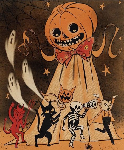 Spooky Wallpaper, Helloween Wallpaper, Vintage Halloween Art, Halloween Fest, Wallpaper Tumblr, Halloween Scene, Halloween Illustration, Halloween Inspo, Halloween Images