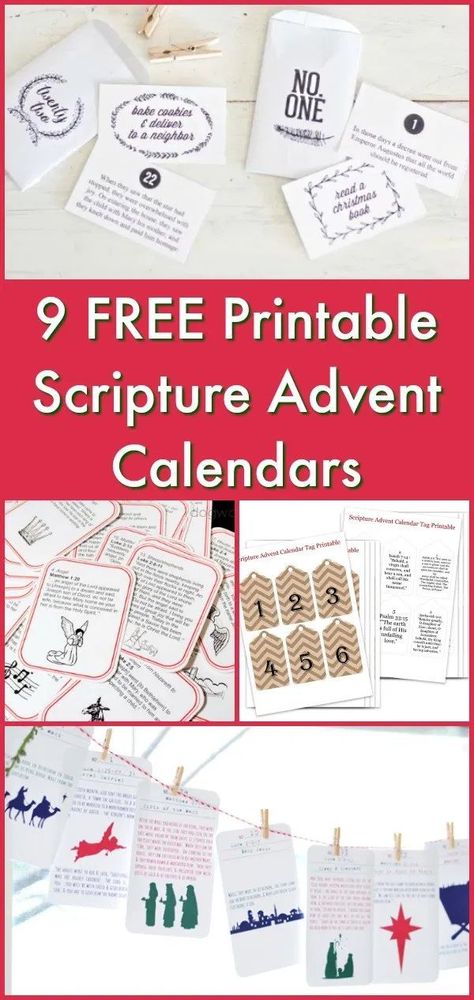 Biblical Advent Calendar, Advent Calendar Bible Verses, Christ Centered Advent Calendar, Advent Calendar Christian, Advent Scripture, Lds Christmas, Traditional Advent Calendar, Scriptures For Kids, Nativity Advent Calendar