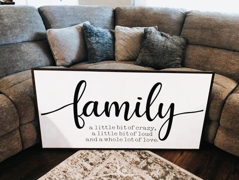 Party | Home | Gifts on Instagram: “Did you know we make 4ft long signs? Ya we didn’t know either. Looking for special sizing? Send us a message 📨” Crazy Love Quotes, Farmhouse Fixer, Sign Fonts, Family Room Walls, Family Wood Signs, Wood Signs For Home, Pine Design, Name Wall Art, Decor Signs