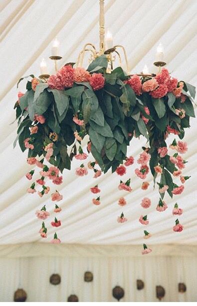 . Flowers Hanging, Wedding Chandelier, Flower Chandelier, Floral Chandelier, Garden Photography, Hanging Flowers, Diwali Decorations, The Ceiling, Travel Inspired