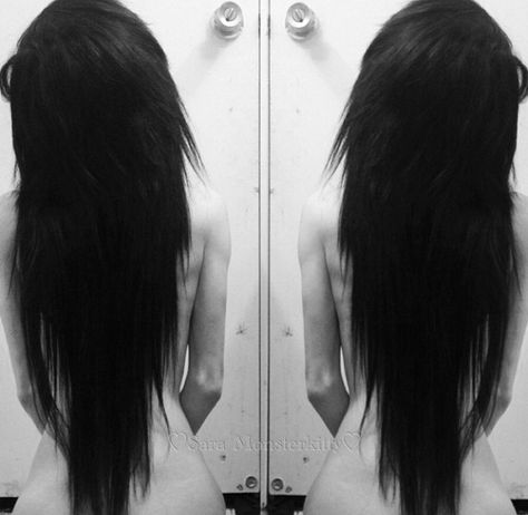 Black. ♥ Black Emo Hair, Long Scene Hair, Emo Haircuts, Emo Hair, Flat Twist, Hair Stylies, Sisterlocks, Alternative Hair, Scene Hair