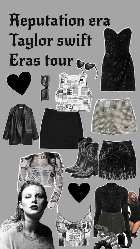 Reputation, eras tour 2024, Taylor swift, eras tour, ootd, black, sparkles, reputation Eras Tour Inspo Reputation, Taylor Swift Eras Outfits Reputation, Taylor Swift Reputation Inspired Outfits, Reputation Bachelorette, Reputation Taylor Swift Photoshoot, Eras Tour Outfit Reputation, Reputation Outfit Ideas, Taylor Swift Concert Outfit Reputation, Eras Tour Outfits Reputation