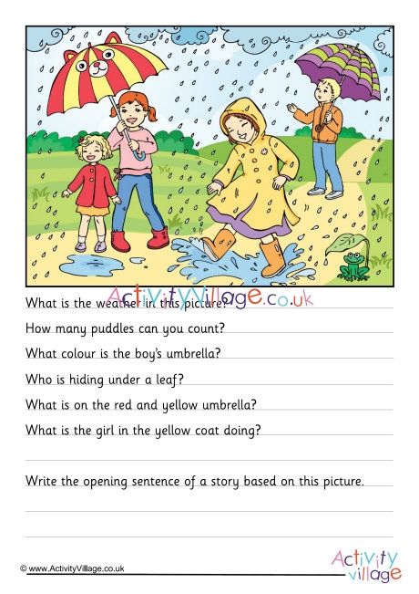 Rainy day picture comprehension Simple Picture Description For Kids, Picture Description For Grade 3, Picture Comprehension For Kindergarten, Picture Comprehension For Grade 3, Picture Comprehension Grade 2, Picture Comprehension For Class 1, Story Pictures For Kids, Picture Reading For Kids, Picture Composition For Kids