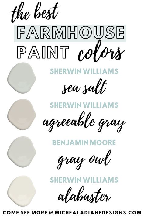 Best Farmhouse Paint Colors, House Paint Colors, Interior Paint Colors Schemes, Fixer Upper Inspired, Greige Paint Colors, Greige Paint, Best Farmhouse, Farmhouse Paint Colors, Farmhouse Paint