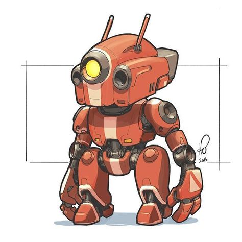 Robot Designs, Robot Design Sketch, Mecha Robot, Cute Robot, Robot Cartoon, Robot Illustration, Cool Robots, Arte Robot, Male Character