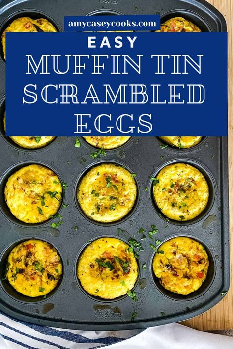 Scrambled Egg Cups Breakfast Muffins, Eggs In A Muffin Tin Scrambled, Muffin Pan Eggs Recipes, Cook Eggs In Muffin Tin, How To Cook Eggs In Muffin Tin, Scrambled Eggs Muffin Tin, Scrambled Egg Cups, Scrambled Egg Muffin Cups, Scrambled Egg Cups In Oven